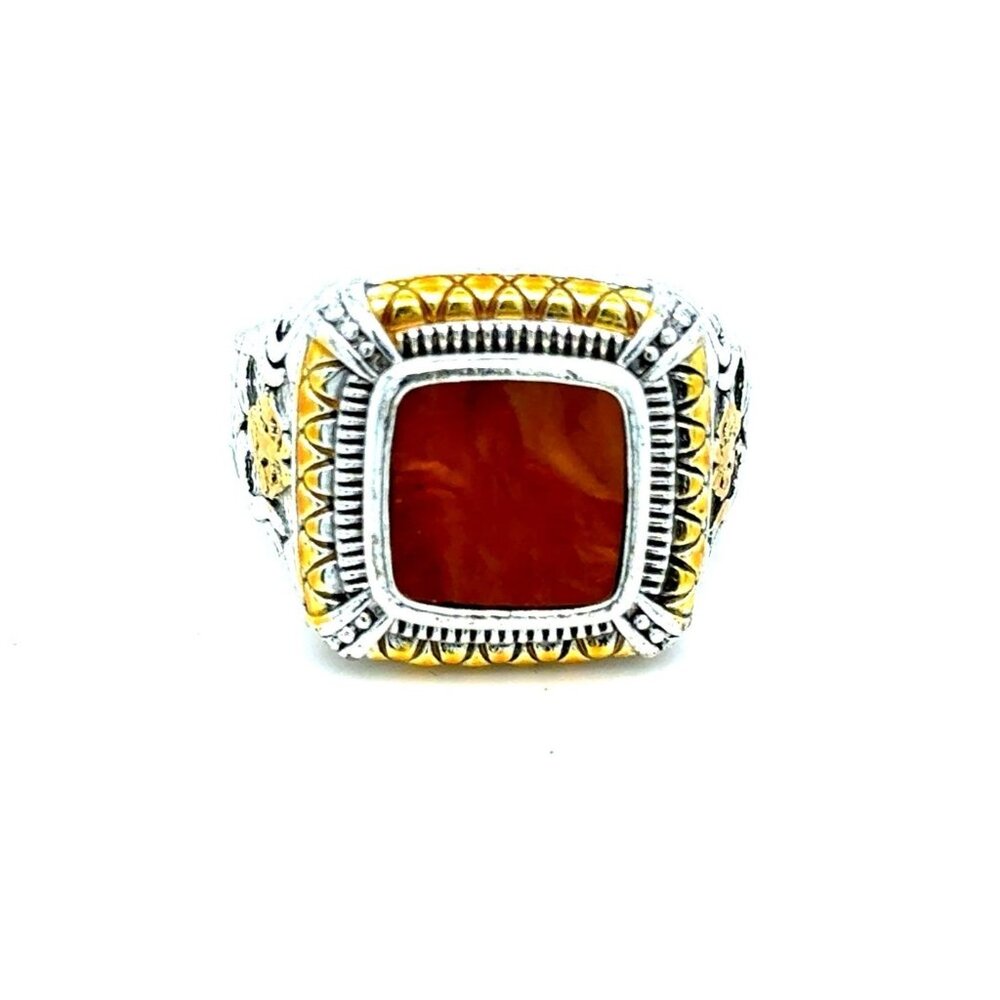 Brown With Gold Accent Ring